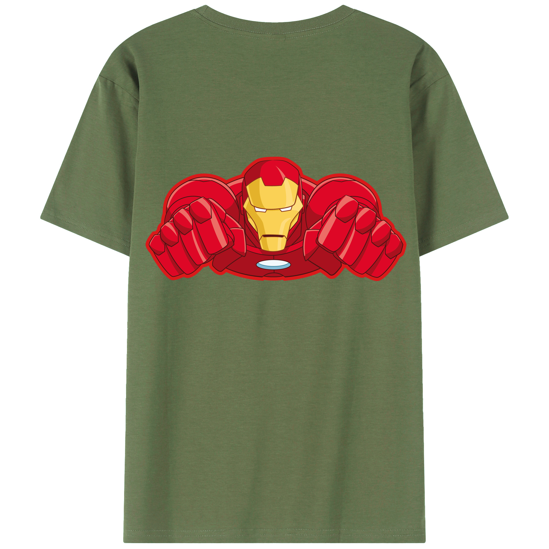 （画像用） アベンジャーズ The Avengers 綿100％ メンズ半袖Tシャツ（バックプリント） 通気性